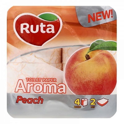 Туалетний папір Ruta Peach Aroma двошаровий 4 шт.