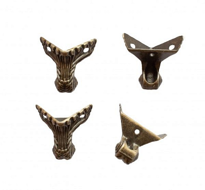 Ножки декоративные старая бронза 42х35 мм 4 шт. 