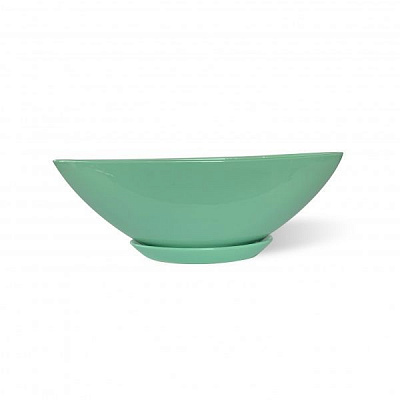 Горшок керамический Резон Челнок овальный 0,7л мятный 