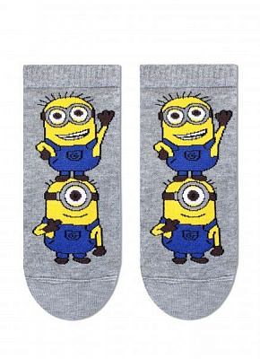 Шкарпетки жіночі Брестские 1125 Minions (короткі) 307 р. 23 сірий меланж 1 пар