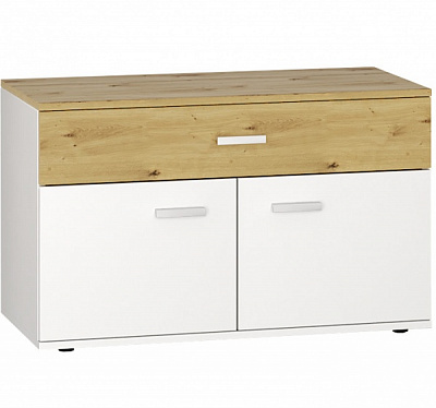 Тумба SOKME 2Д/1Ш Барселона 370x803x511 мм білий