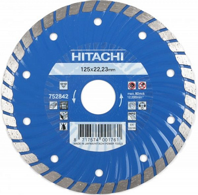 Диск алмазный отрезной Hitachi Premium  125x1,9x22,2 бетон 752842