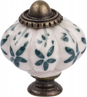 Меблева ручка 31457 антична бронза/з малюнком (розпис) Ferro Fiori CR 9140.34