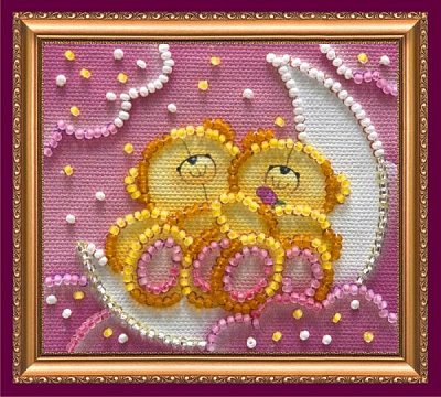 Набор для вышивания бисером Магнит Влюбленная парочка-1 Абрис Арт 