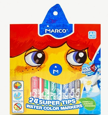 Фломастери Super Washable 24 кольори 1630-24CB Marco