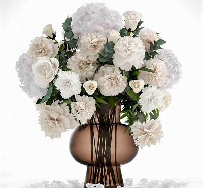 Репродукция Белый букет 50x50 см Арт Фемелі 