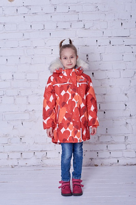 Куртка детская для девочек JOIKS р.140 красный G-214/140 