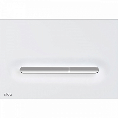 Кнопка керування Alca Plast для прихованих систем інсталяції, білий-мат/хром-глянець