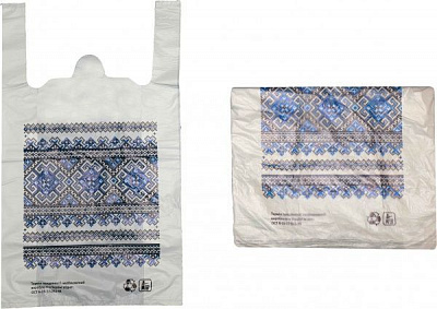 Пакет-майка с рисунком Вышиванка полиэтиленовый 300x500 мм 50 шт.