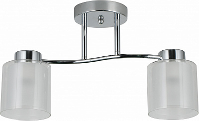 Люстра потолочная Sensio Circinus 2x40 Вт E27 хром/белый ALG-07561/2