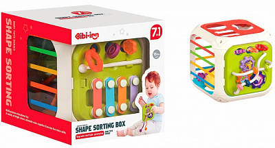 Іграшка-сортер BIBI-INN Куб-сортер 2в1 з ксилофоном 688-74