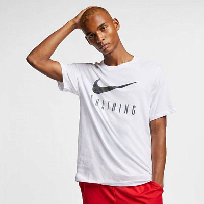 Футболка Nike M NK DRY TEE DFCT SWSH TR CAMO BV0892-100 2XL белый