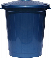 Бак для мусора с крышкой Ал-Пластик 70 л синий