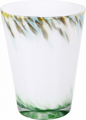 Ваза Wrzesniak Glassworks Confetti 24 см салатовый с темно-зеленым 