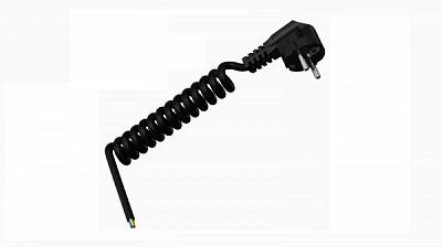 Провод силовой многожильный Одескабель H05VV-F H05VVH8-F 3G1,5 (1500/4500) с вилкой DE 1 R 2 (Ч) 1,5 медь 