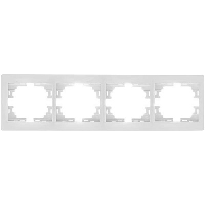 Рамка четырехместная Lezard MIRA горизонтальная белый 701-0200-149