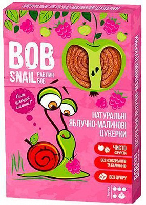 Конфеты BobSnail натуральные яблочно-малиновые 60 г