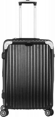 Чемодан Ambassador на 4 колесах M черный A8573 