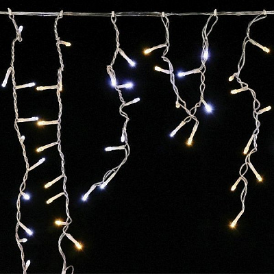 Электрогирлянда-штора внутренняя встроенный светодиод (LED) 600 ламп 4м белые и тепло-белые огни