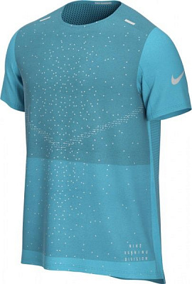 Футболка Nike M NK RN DVN RISE 365 SS DA1305-447 р. XL бирюзовый