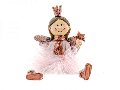 Фигурка декоративная Ангел розовый 8 см 192-129 Lefard