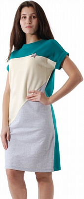 Платье Flis clothes Сердце р. XL зеленый 