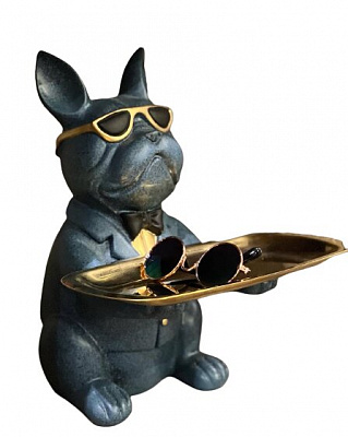 Статуэтка-подставка Пес-агент синий 23,5x19x20 см