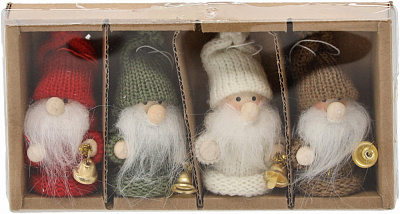 Подвеска Гном комплект 4 шт 8 см в ассортименте TIA4499