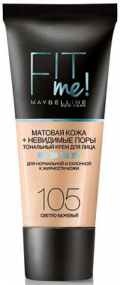 Тональный крем Maybelline New York Fit Me 105 светло-бежевый 30 мл