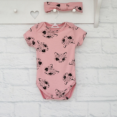 Боди детское для девочки Blanka Кися р.80 розовый 12950 