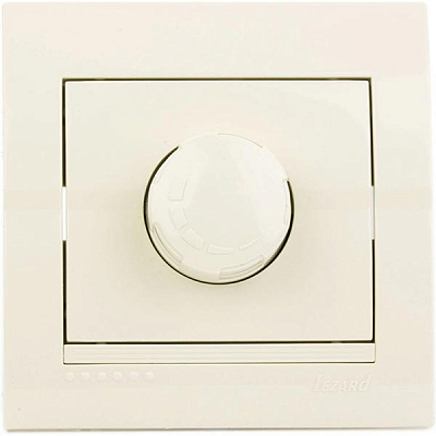 Светорегулятор поворотный Lezard DERIY 10 А 250 В 800Вт IP20 кремовый 702-0303-115