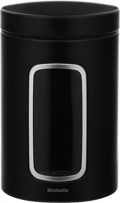 Банка Canisters 1,4 л черная Brabantia