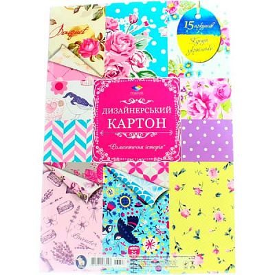 Бумага для дизайна Айвори 15 листов A4  21x29,7 см 250 г/м² Rosa Start