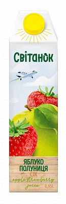 Сік Світанок яблучно-полуничний 0,95 л