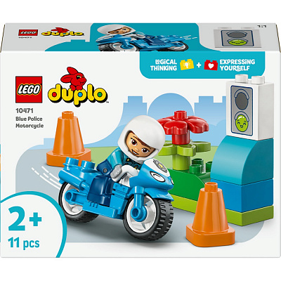 Конструктор LEGO DUPLO Синий полицейский мотоцикл 10471