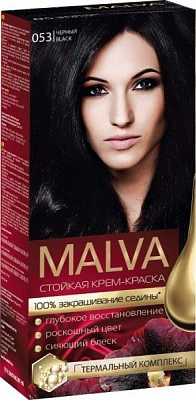 Крем-фарба для волосся Malva Hair Color №053 чорний