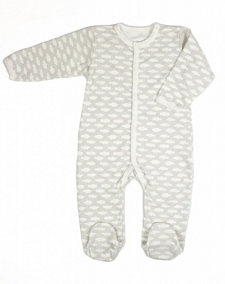 Комбінезон унісекс Маленькие люди Хмаринки р.68 світло-сірий