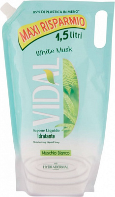 Мило рідке Vidal Білий мускус (запасний блок) 1500 мл