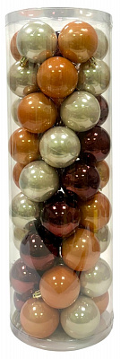 Шар новогодний эстет бордо и бронза 45 шт 6 см в ассортименте