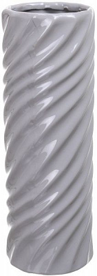 Ваза керамическая серая Space 12,5х12,5х36 см