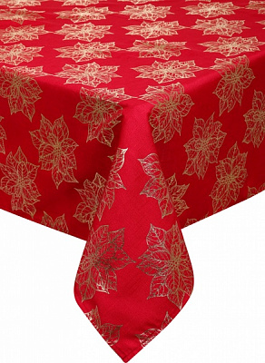 Скатерть Noel 140x180 см красный с золотым Luna 