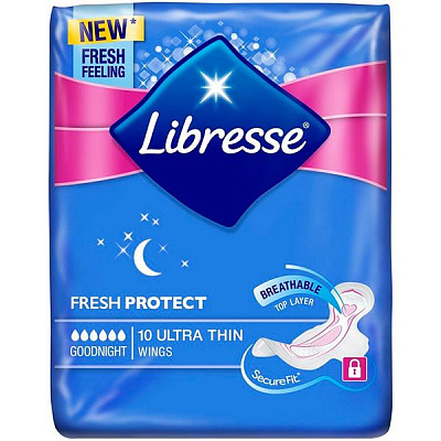 Гигиенические прокладки Libresse Invisible night 10 шт