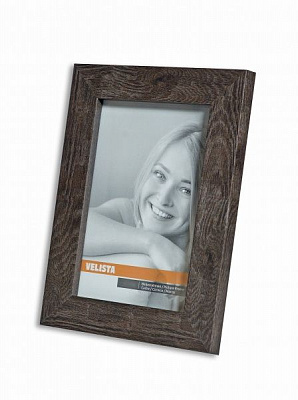Рамка для фотографии со стеклом Velista 26B-5057-3v 10x15 см темное дерево 