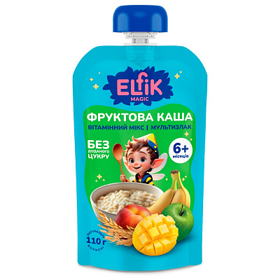 Каша фруктовая Elfik Витаминный микс-мультизлак 110 г