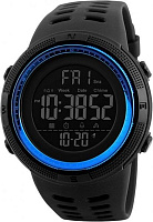 Наручний годинник Skmei 1251 black/blue (1251BOXBL)