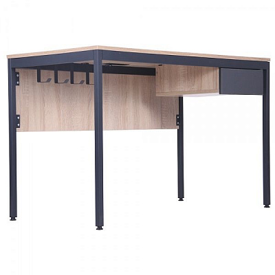 Стіл письмовий AMF Art Metal Furniture Осло з ящиком та кабель-каналом графіт