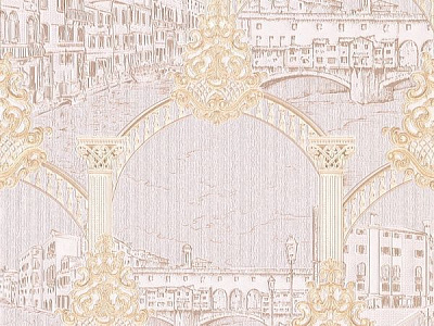 Бумажные Славянские обои Gracia Город 7072-01 0,53x10,05 м