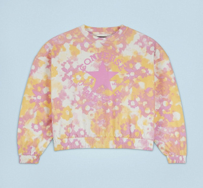 Свитшот Converse Twisted Classics All Over Print Crew 10023196-A01 р. XL розовый