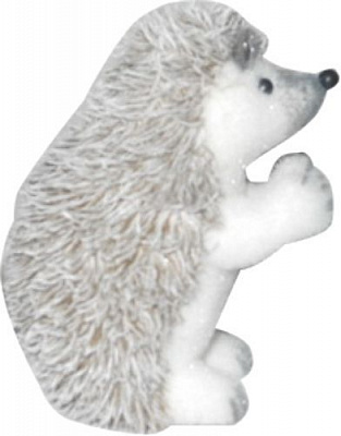 Декорация новогодняя Ежик заснеженный 11х16 см EPI-C23562C-S 