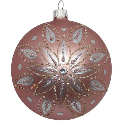 Куля новорічна 100 мм малиновий 8587